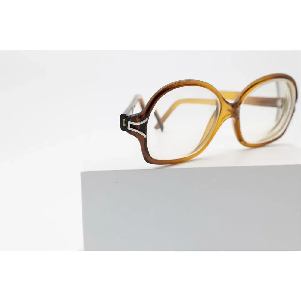 Vintage Optyl Germany Amber Tortoiseshell Eyeglasses‎ Retro 80s Optical Frames